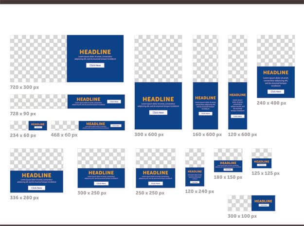 Formats des bannières Google Display : Découvrez les 15 tailles différentes